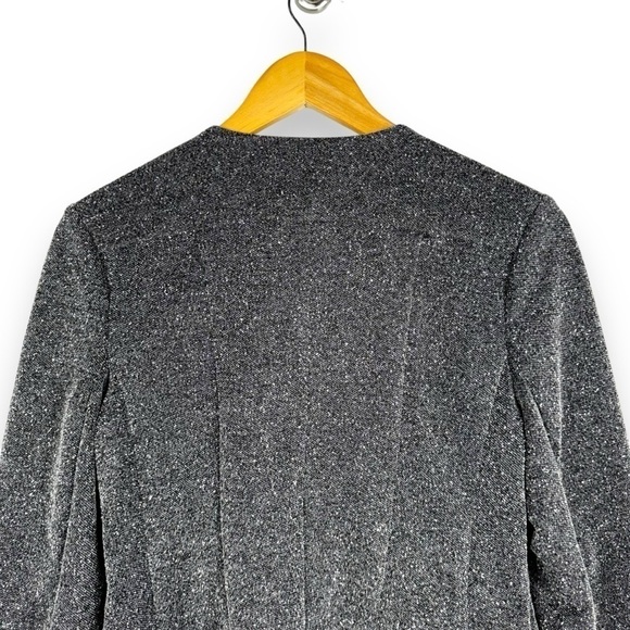4 for $40 SALE!Catherine Maladrino Runway Knit Moto Jacket, Marled Grey, Size S - Picture 10 of 11